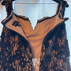 Xscape Black Lace Long Dress